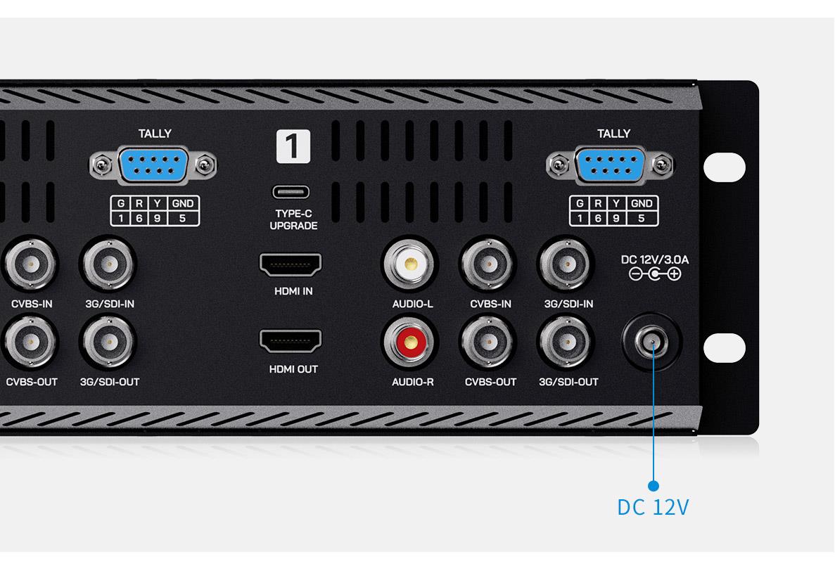 FEELWORLD Q41 Quad 4.5" 2RU Rack Mount Monitor 3G-SDI 4KHDMI AV Input and output
