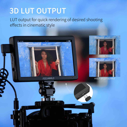 FEELWORLD T6 6-Inch Camera Field Video Monitor Aluminium Housing 4K HDMI USB-C Power Input