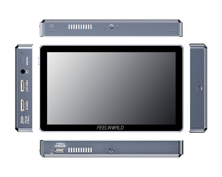 FEELWORLD P7XL 7″ Camera Field Monitor – 1500nit High Brightness, 10-bit, HDMI 2.0, Built-in Battery, Aluminum Body