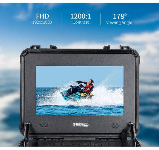 FEELWORLD SEETEC WPC156 15.6 inch 1000nit High Bright Carry-on Production Monitor with Waterproof Case