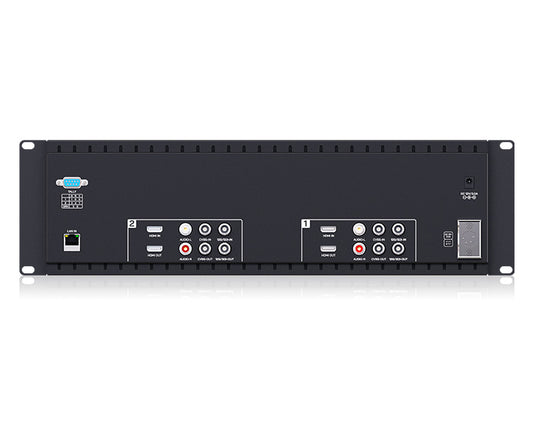FeelWorld FRM701G Dual 7 Inch 12G-SDI/HDMI 4K 3RU Rackmount Monitor