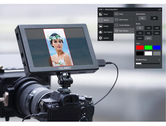 FEELWORLD T7 PRO/T7S PRO 7-inch 2000NIT Ultra High Brightness Field Camera Monitor Aluminium Housing 3G SDI 4K HDMI 60Hz