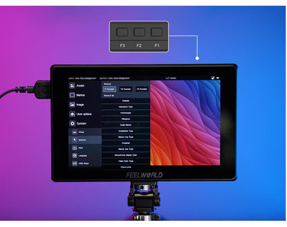 FEELWORLD SH7 7 Inch Ultra Bright 2200nit On-camera Monitor SDI HDMI Cross Conversion Time Code