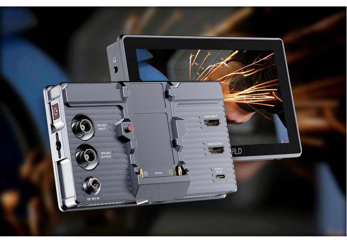 FEELWORLD H5 5.5-inch 12G SDI HDMI 2.0 Camera Field Monitor High Brightness 1200nit Touchscreen