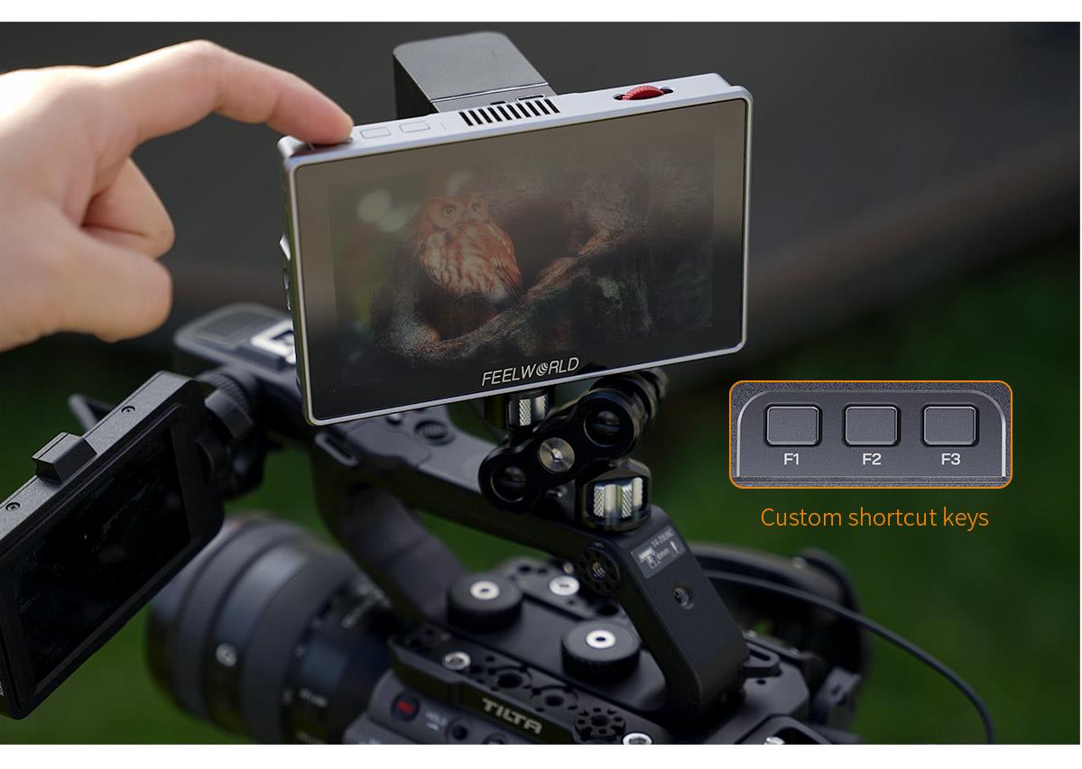 FEELWORLD H5 5.5-inch 12G SDI HDMI 2.0 Camera Field Monitor High Brightness 1200nit Touchscreen
