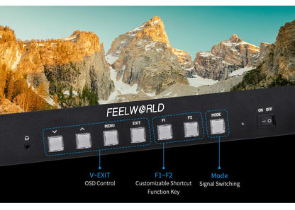 FEELWORLD FVM215-1000 21.5-inch Professional Production Broadcast Monitor High Brightness 1000nit Full HD IPS 4K60Hz HDMI 3G-SDI