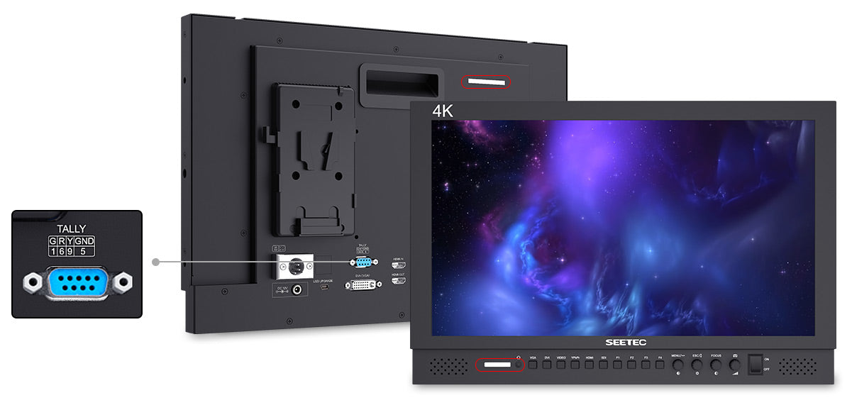 FEELWORLD SEETEC P173-9HSD 17.3" Aluminum Design 1920×1080 Pro Broadcast LCD Monitor with 3G-SDI HDMI AV