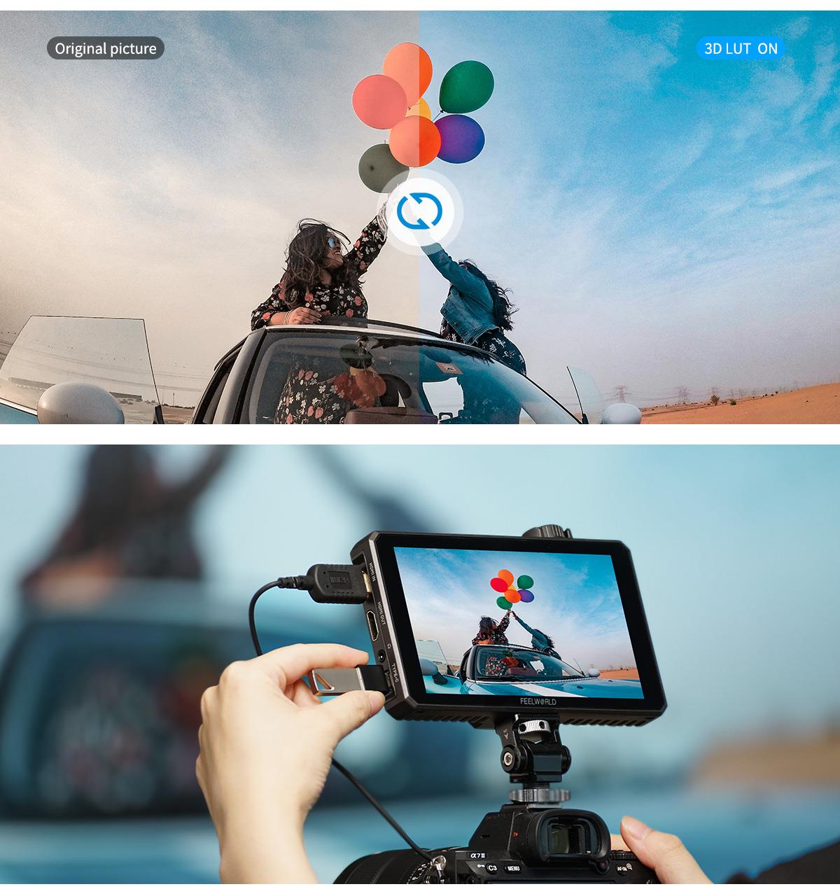 FEELWORLD SC6 6-inch 1500NIT High Brightness Aluminium Field Camera Video Monitor 3G SDI 4K HDMI 60Hz