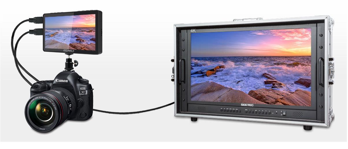 FEELWORLD F5 Pro V4 6 Inch Touch Screen 3D LUT DSLR Camera Field Monitor with F970 External Kit