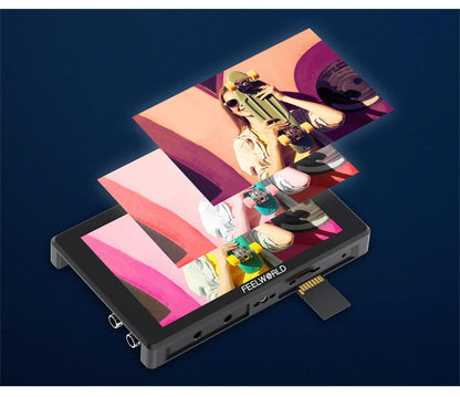 FEELWORLD SH7 7 Inch Ultra Bright 2200nit On-camera Monitor SDI HDMI Cross Conversion Time Code