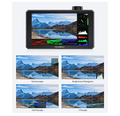 FEELWORLD SC6 6-inch 1500NIT High Brightness Aluminium Field Camera Video Monitor 3G SDI 4K HDMI 60Hz