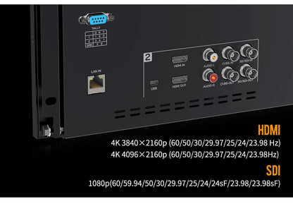 FEELWORLD D101 PLUS / D101 PLUS-H Dual 10.1"4RU Rack Mount Monitor 4K HDMI CVBS 1920x1200IPS