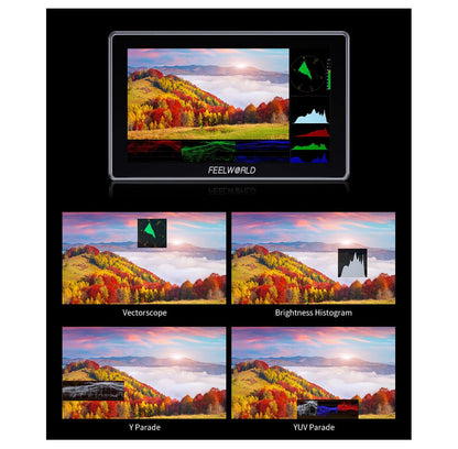 FEELWORLD H5 5.5-inch 12G SDI HDMI 2.0 Camera Field Monitor High Brightness 1200nit Touchscreen