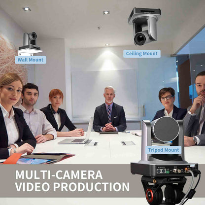 FEELWORLD POE20X Simultaneous USB/3G-SDI/HDMI/IP Live Streaming PTZ Camera with 20X Optical Zoom 1080P@60fps PoE Supported