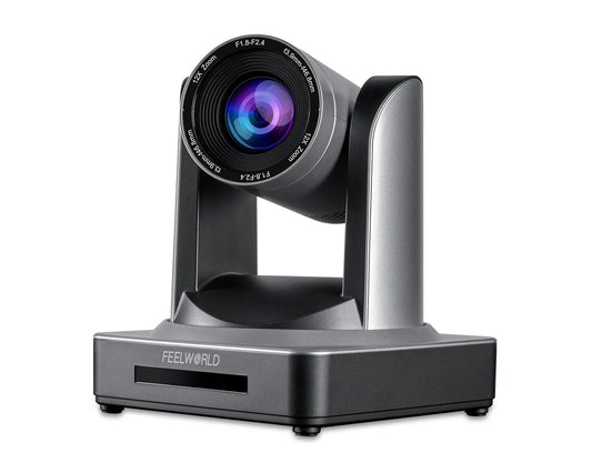 FEELWORLD POE12X PTZ Camera, 12X Zoom 1080P@60fps, HDMI/SDI/USB/IP, PoE Auto Tracking Live Streaming