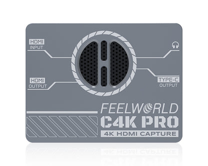 FEEWORLD C4K PRO USB-C Video Capture Card – 4K 60Hz, Plug and Play, Built-in Cooling, Ideal for Streaming, Gaming, Zoom/Teams