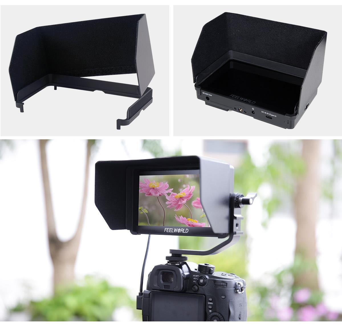 FEELWORLD F5 Pro V4 6 Inch Touch Screen 3D LUT DSLR Camera Field Monitor with F970 External Kit