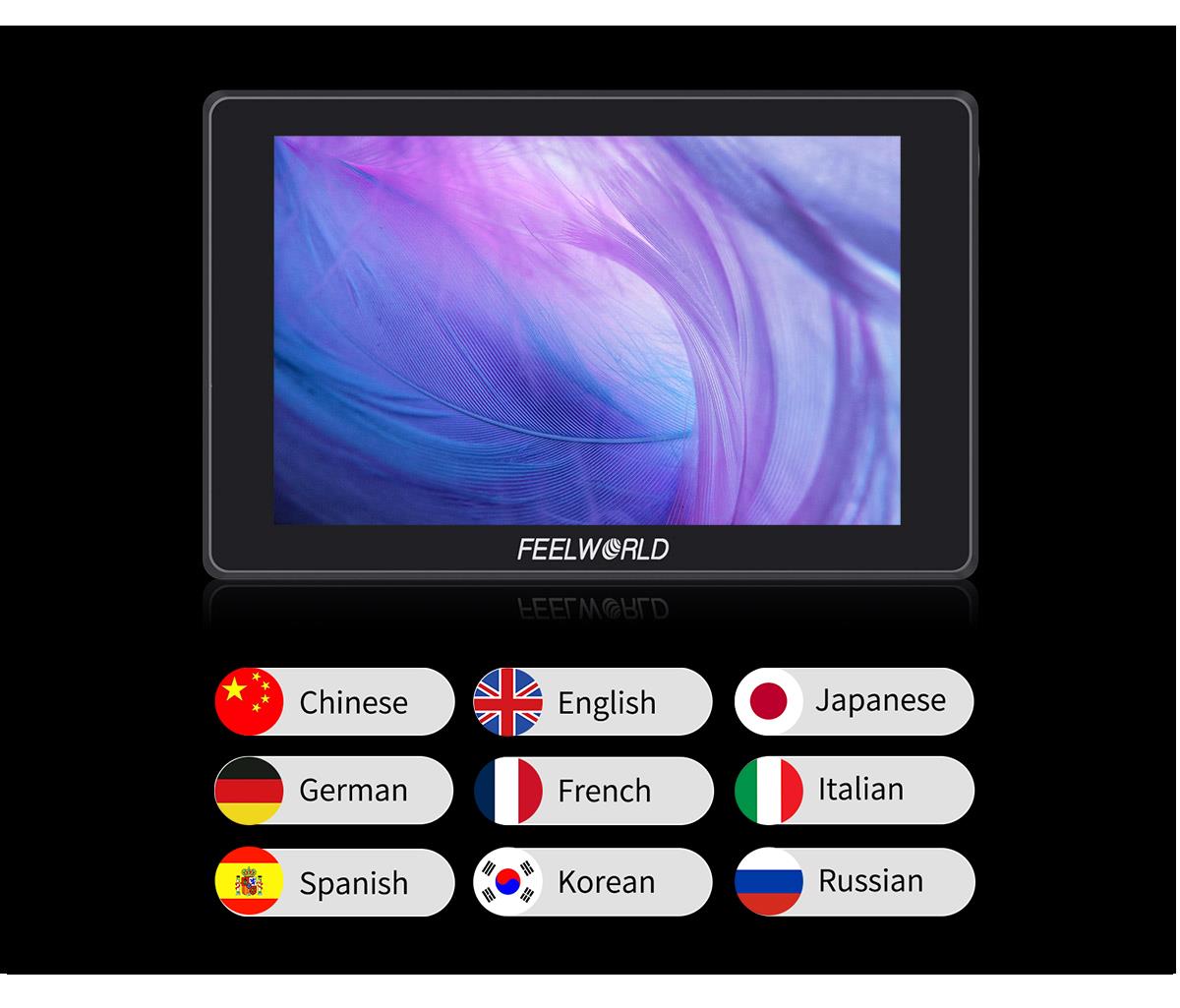 FEELWORLD SH7 7 Inch Ultra Bright 2200nit On-camera Monitor SDI HDMI Cross Conversion Time Code