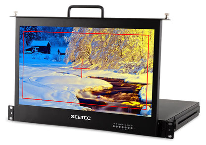 FEELWORLD SEETEC SC173-HSD-56 17.3 Inch 1RU Pull Out Rack Mount Monitor Full HD 1920x1080