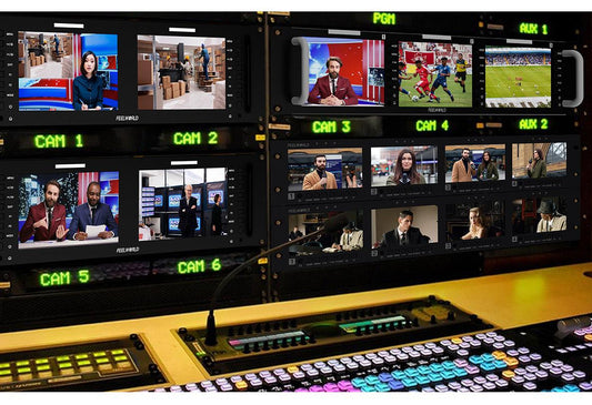 FEELWORLD Q41 Quad 4.5" 2RU Rack Mount Monitor 3G-SDI 4KHDMI AV Input and output