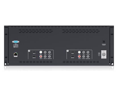 FEELWORLD FRM1001G Dual 10.1 Inch 4RU Rackmount Monitor 12G SDI 4K HDMI 1920x1200 IPS