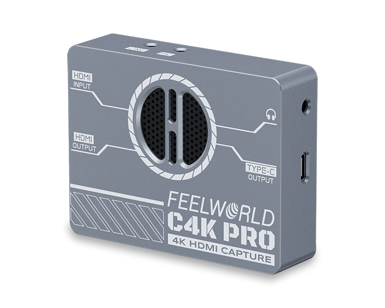 FEEWORLD C4K PRO USB-C Video Capture Card – 4K 60Hz, Plug and Play, Built-in Cooling, Ideal for Streaming, Gaming, Zoom/Teams