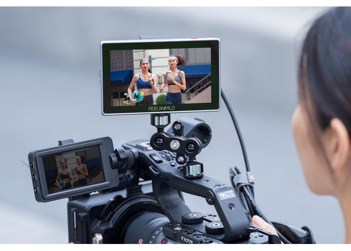 FEELWORLD H5 5.5-inch 12G SDI HDMI 2.0 Camera Field Monitor High Brightness 1200nit Touchscreen