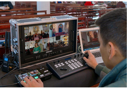 FEELWORLD KBC10 PTZ Camera Controller with Joystick and Keyboard Control PoE Supported