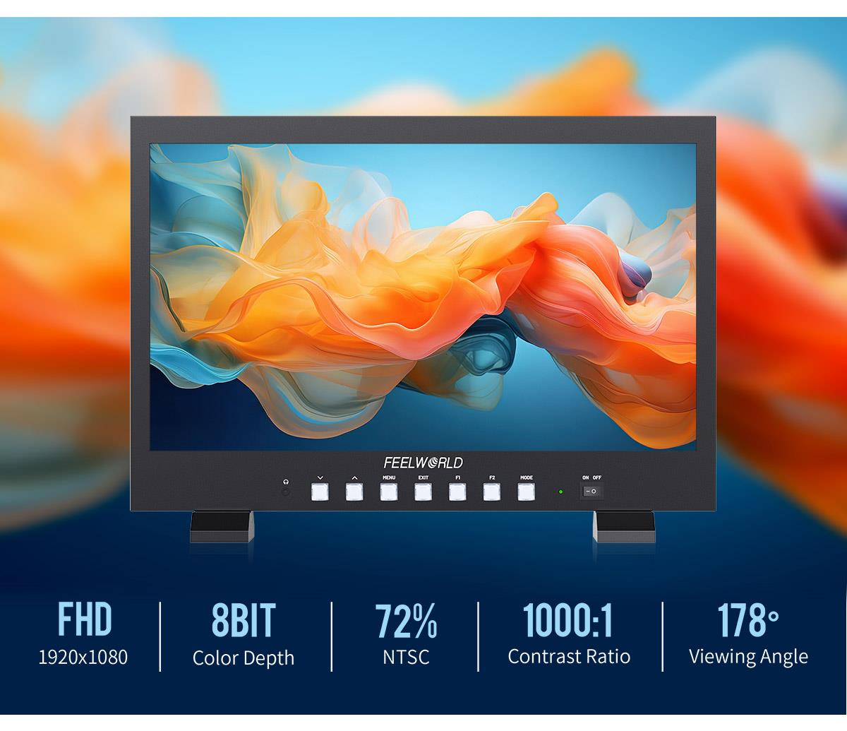 FEELWORLD FVM215-1000 21.5-inch Professional Production Broadcast Monitor High Brightness 1000nit Full HD IPS 4K60Hz HDMI 3G-SDI