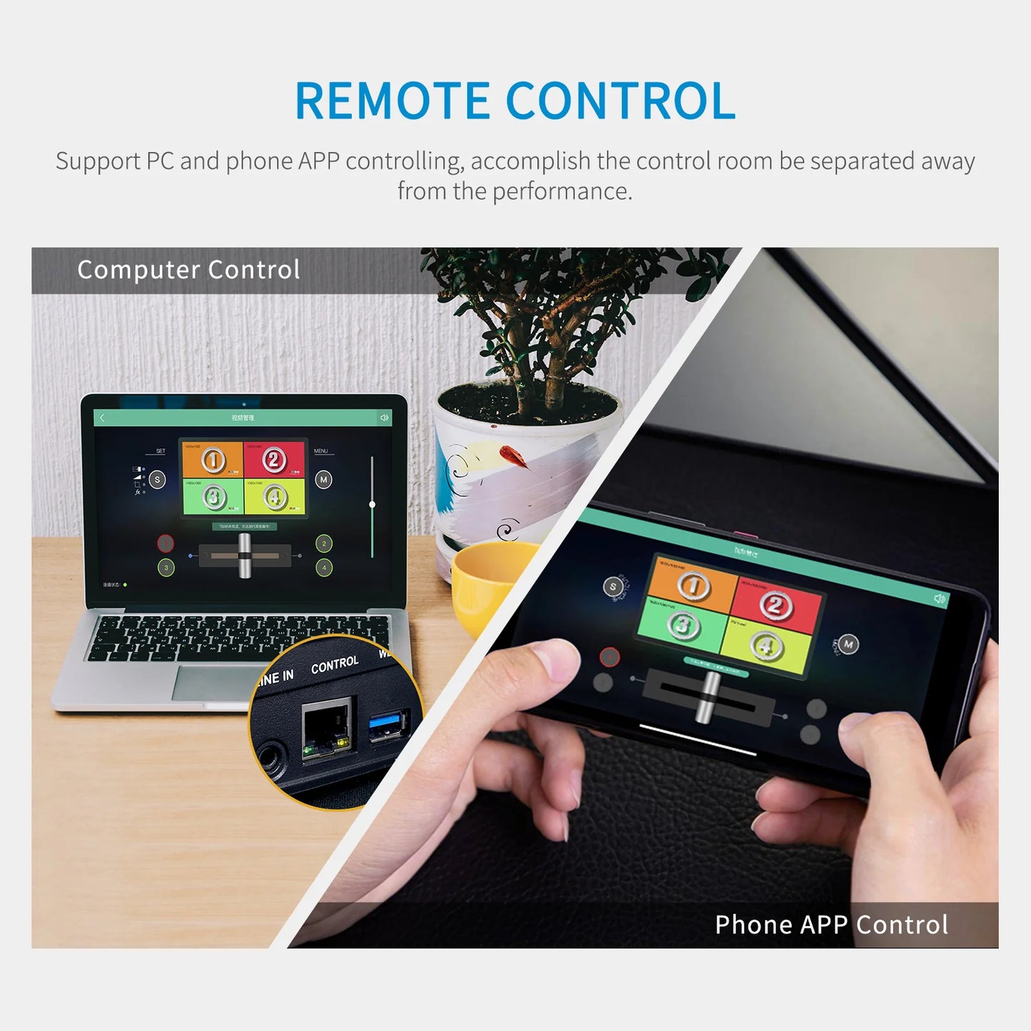 FEELWORLD L1 PLUS Multi-camera Video Mixer Switcher Touch Screen PTZ Control USB3.0 Fast Streaming