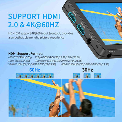 FEELWORLD T6 6-Inch Camera Field Video Monitor Aluminium Housing 4K HDMI USB-C Power Input