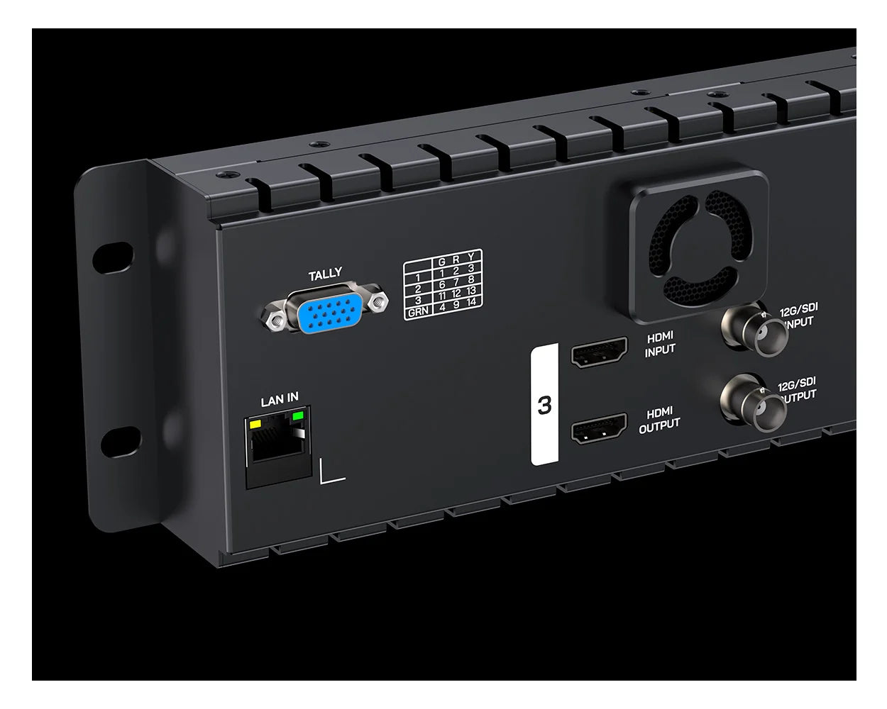 FEELWORLD FRM501G Triple 5.5" 2RU Rackmount Monitor 12G SDI 4K HDMI 1920x1080 IPS 1000nits High Brightness
