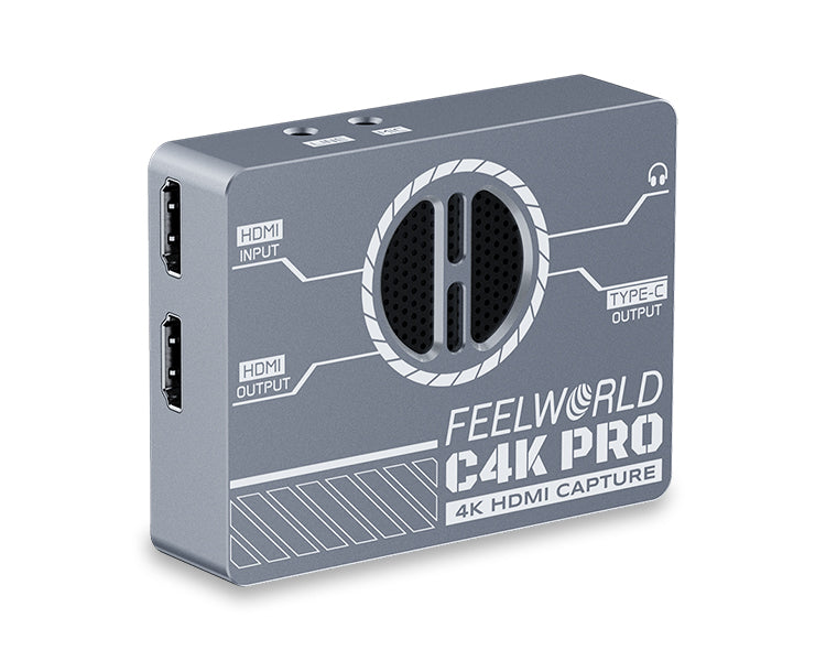 FEEWORLD C4K PRO USB-C Video Capture Card – 4K 60Hz, Plug and Play, Built-in Cooling, Ideal for Streaming, Gaming, Zoom/Teams