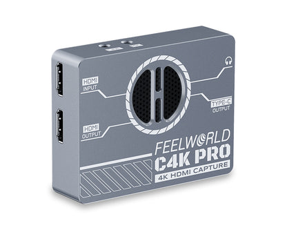 FEEWORLD C4K PRO USB-C Video Capture Card – 4K 60Hz, Plug and Play, Built-in Cooling, Ideal for Streaming, Gaming, Zoom/Teams