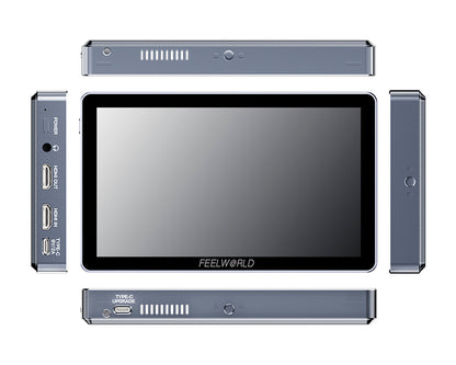 FEELWORLD P7XL 7″ Camera Field Monitor – 1500nit High Brightness, 10-bit, HDMI 2.0, Built-in Battery, Aluminum Body