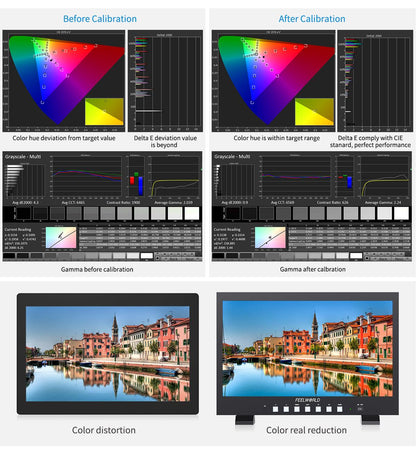 FEELWORLD FVM215-1000 21.5-inch Professional Production Broadcast Monitor High Brightness 1000nit Full HD IPS 4K60Hz HDMI 3G-SDI
