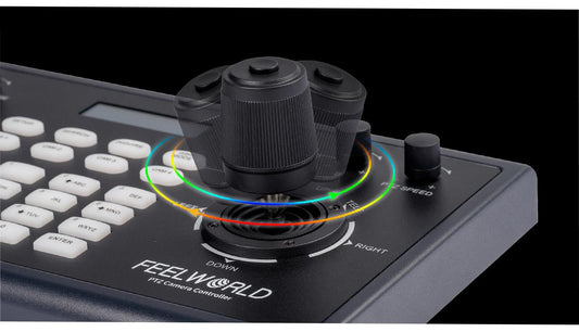 FEELWORLD KBC10 PTZ Camera Controller with Joystick and Keyboard Control PoE Supported