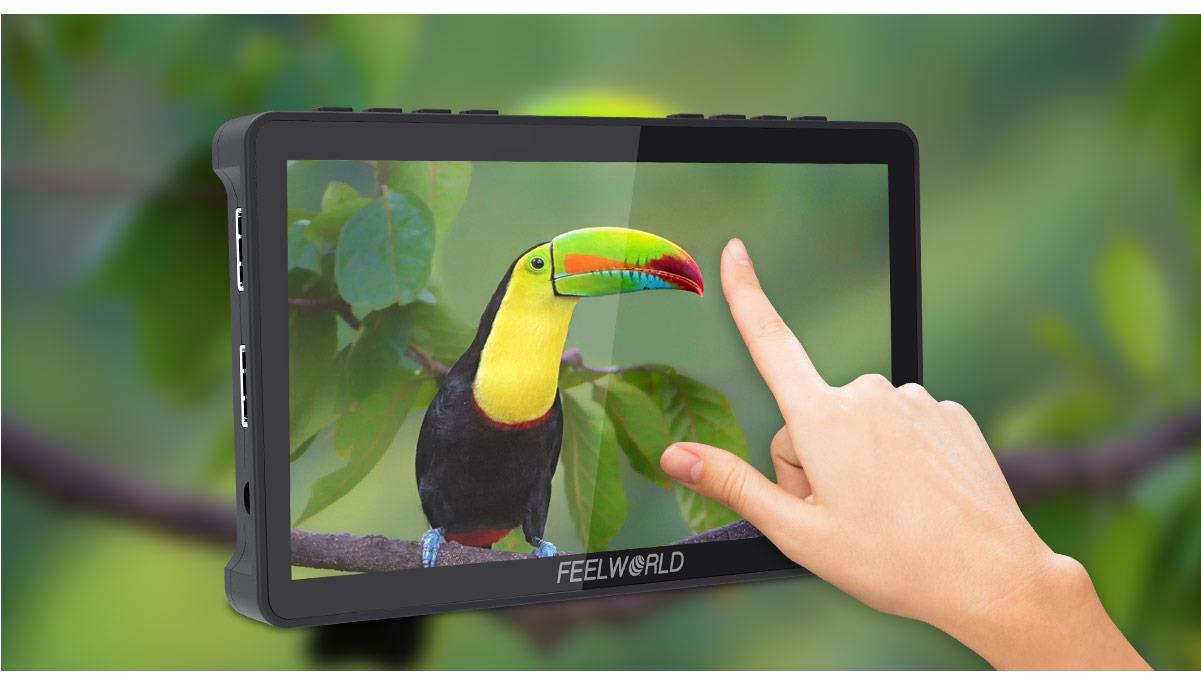 FEELWORLD F5 Pro V4 6 Inch Touch Screen 3D LUT DSLR Camera Field Monitor with F970 External Kit