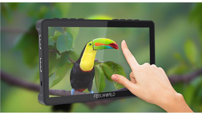 FEELWORLD F5 Pro V4 6 Inch Touch Screen 3D LUT DSLR Camera Field Monitor with F970 External Kit