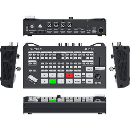 FEELWORLD L3 PRO Multiple Camera Video Switcher Mixer 3G SDI 4K HDMI UVC RTMP Streaming PTZ UVC Camera Control