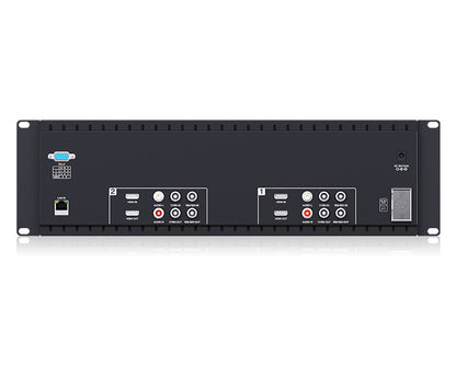 FeelWorld FRM701G Dual 7 Inch 12G-SDI/HDMI 4K 3RU Rackmount Monitor