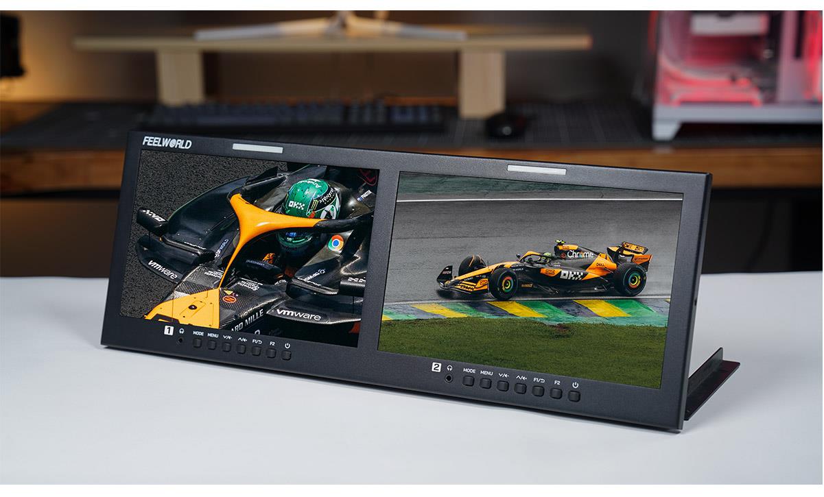 FEELWORLD D101 PLUS / D101 PLUS-H Dual 10.1"4RU Rack Mount Monitor 4K HDMI CVBS 1920x1200IPS