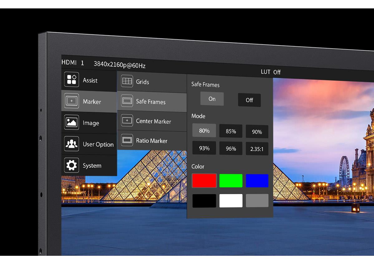 FEELWORLD FVM215-1000 21.5-inch Professional Production Broadcast Monitor High Brightness 1000nit Full HD IPS 4K60Hz HDMI 3G-SDI