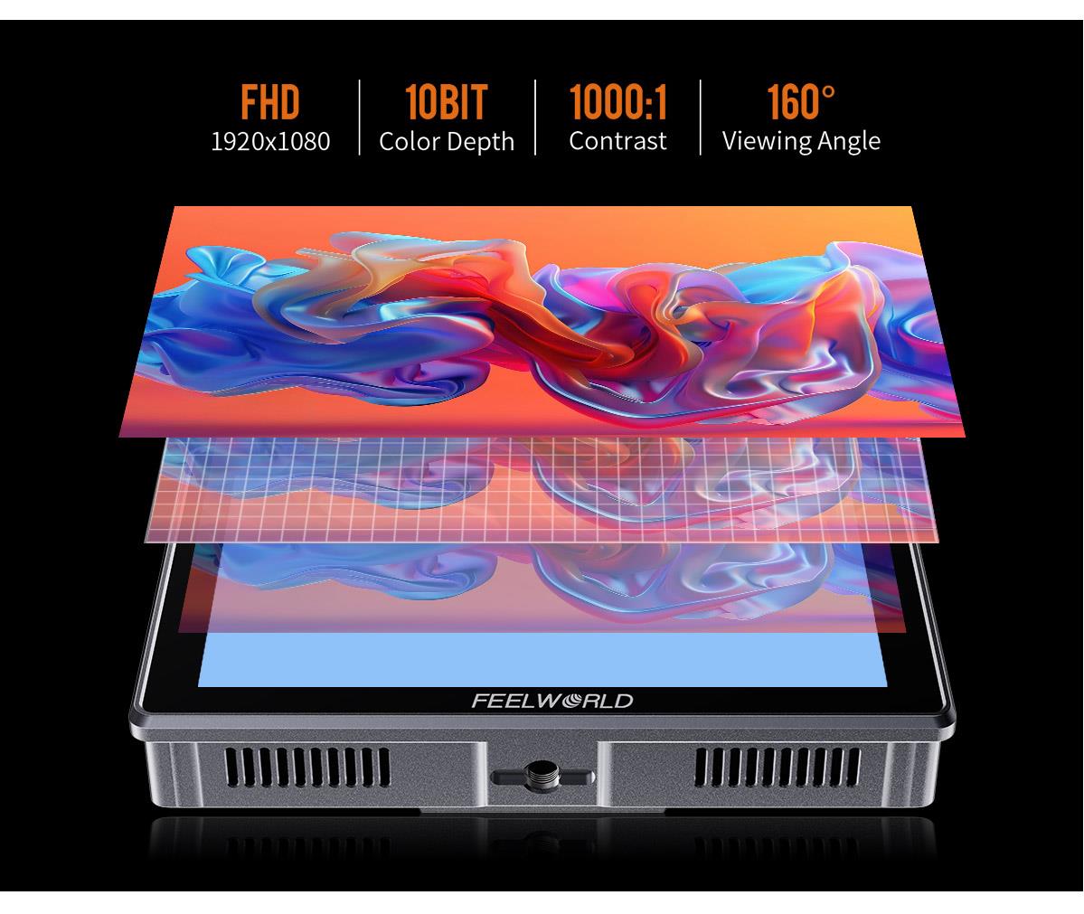 FEELWORLD H5 5.5-inch 12G SDI HDMI 2.0 Camera Field Monitor High Brightness 1200nit Touchscreen
