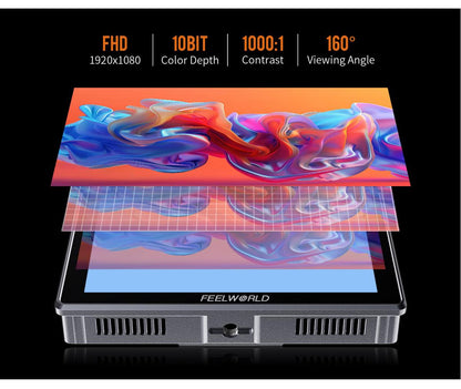FEELWORLD H5 5.5-inch 12G SDI HDMI 2.0 Camera Field Monitor High Brightness 1200nit Touchscreen
