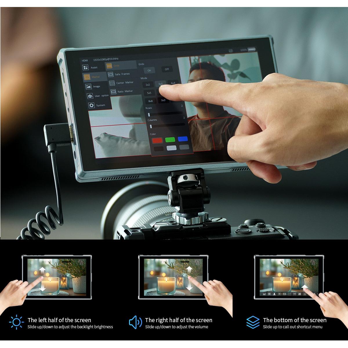 FEELWORLD FW759 PRO 7 Inch Touch Screen Camera Field Video Monitor 4K HDMI 1280x800 IPS