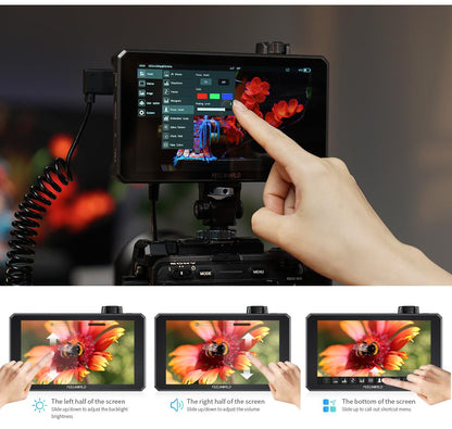 FEELWORLD SC6 6-inch 1500NIT High Brightness Aluminium Field Camera Video Monitor 3G SDI 4K HDMI 60Hz