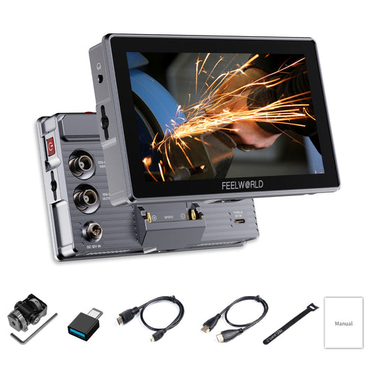 FEELWORLD H5 5.5-inch 12G SDI HDMI 2.0 Camera Field Monitor High Brightness 1200nit Touchscreen