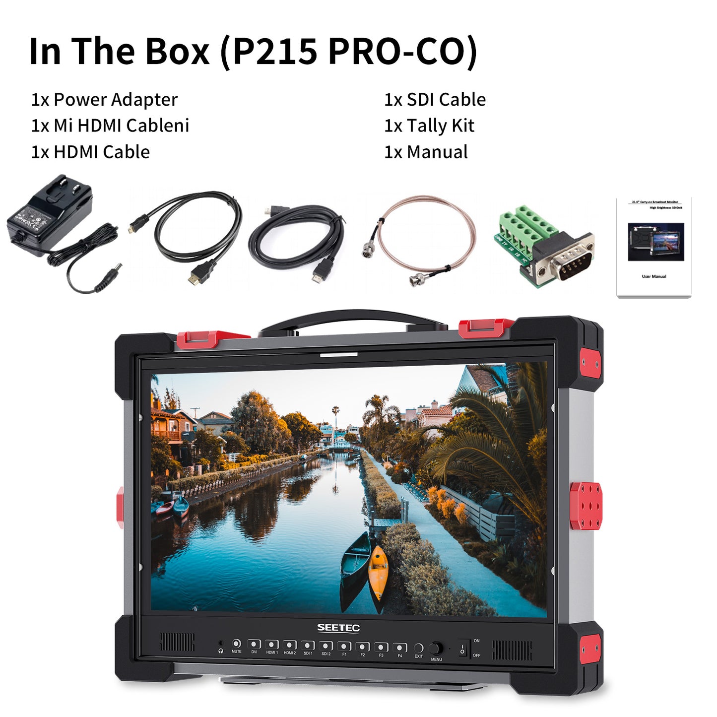 SEETEC P215 PRO 21.5 inch 1000nit High Bright Broadcast Director Monitor with Waveform LUT HDMI SDI