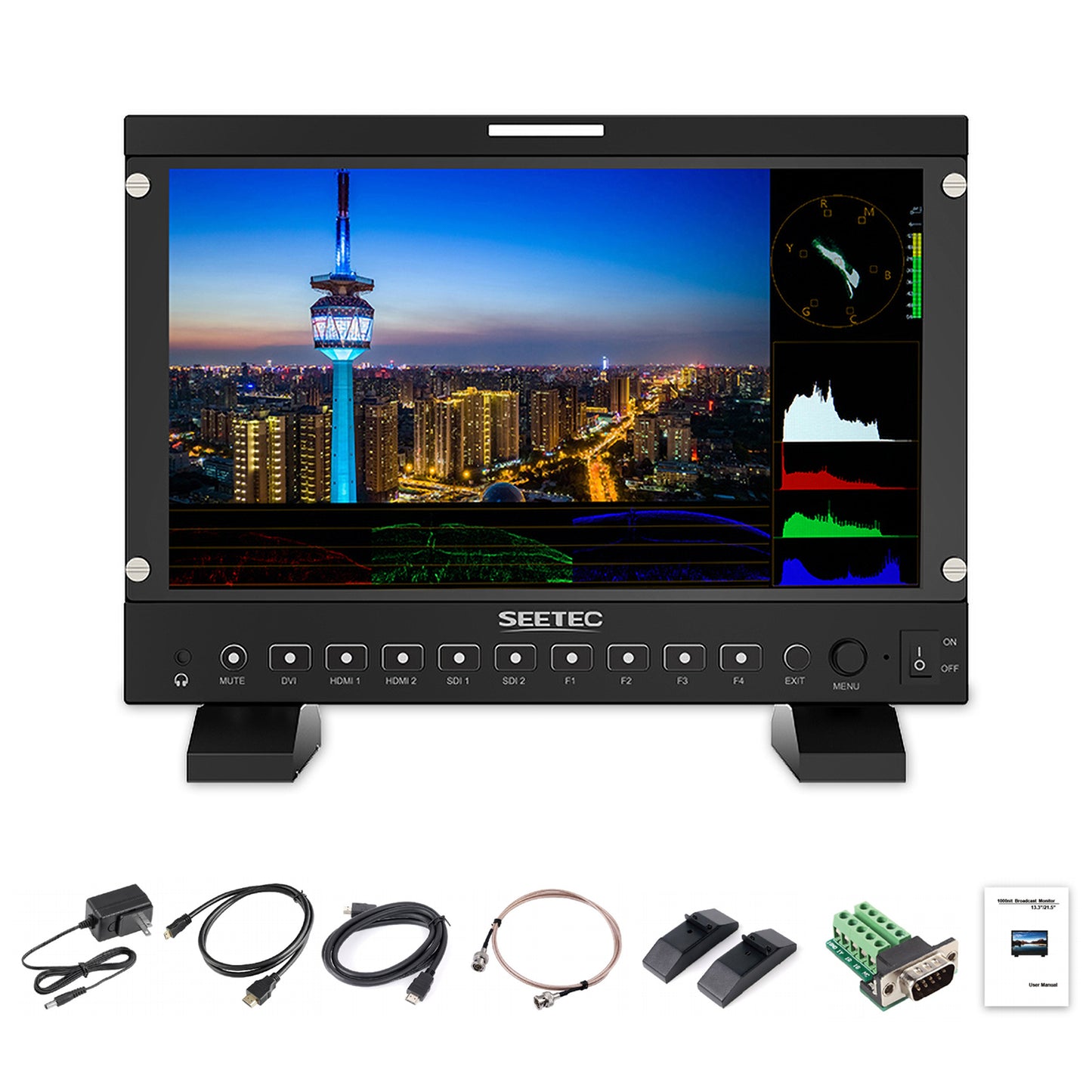 SEETEC P133 PRO 13.3 inch 1000nit High Bright Broadcast Monitor with Waveform LUT HDMI SDI